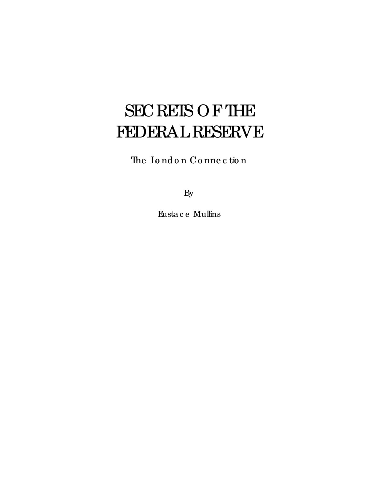 Secrets Of The Federal Reserve