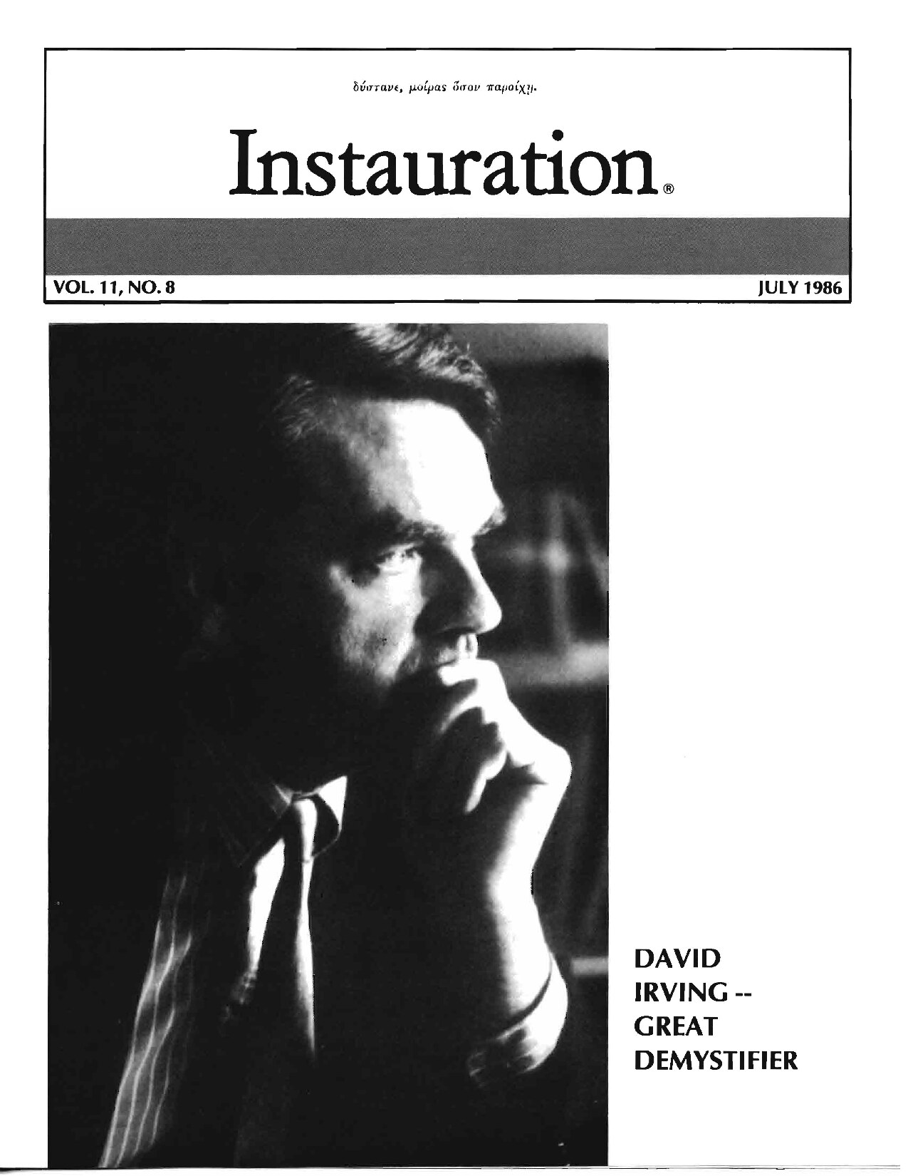 Instauration-1986-07-July-Vol11-No8