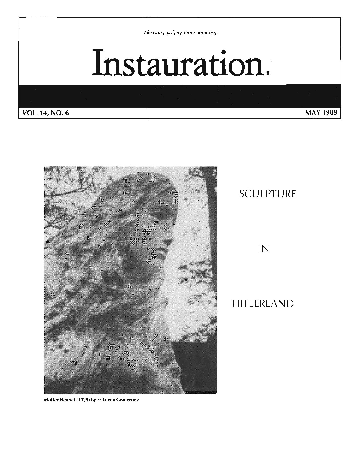 Instauration-1989-05-May-Vol14 No6