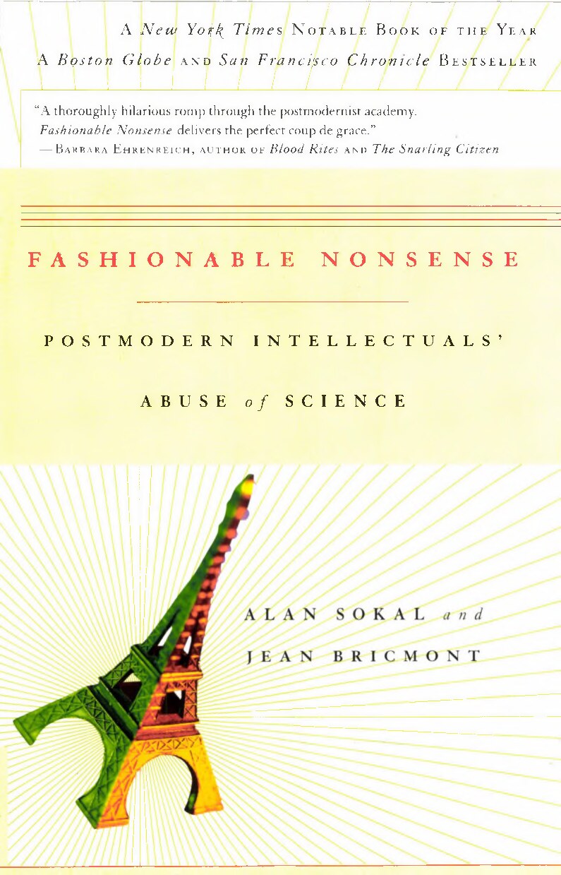 Sokal & Bricmont; Fashionable Nonsense