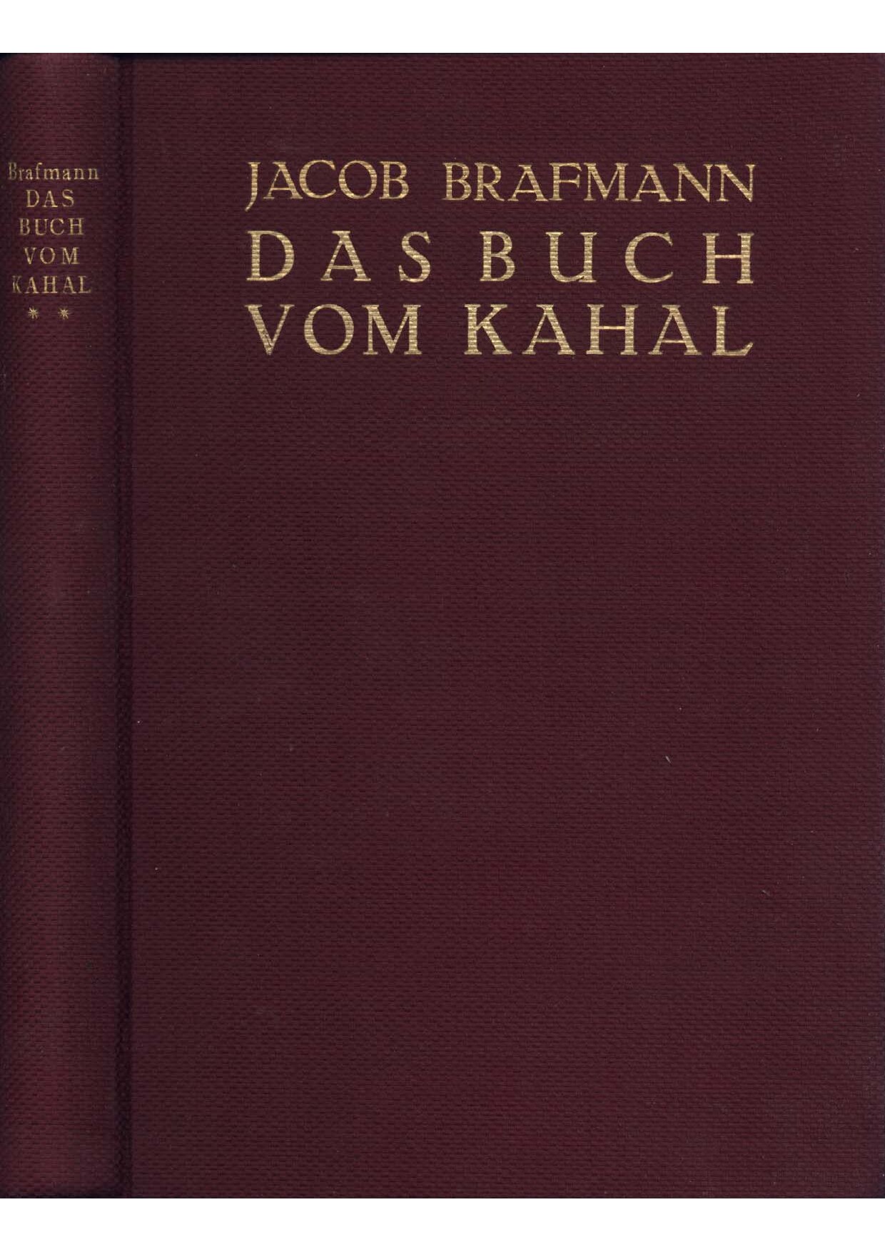 Das Buch vom Kahal - 2. Band (1928, 401 S., Scan, Fraktur)