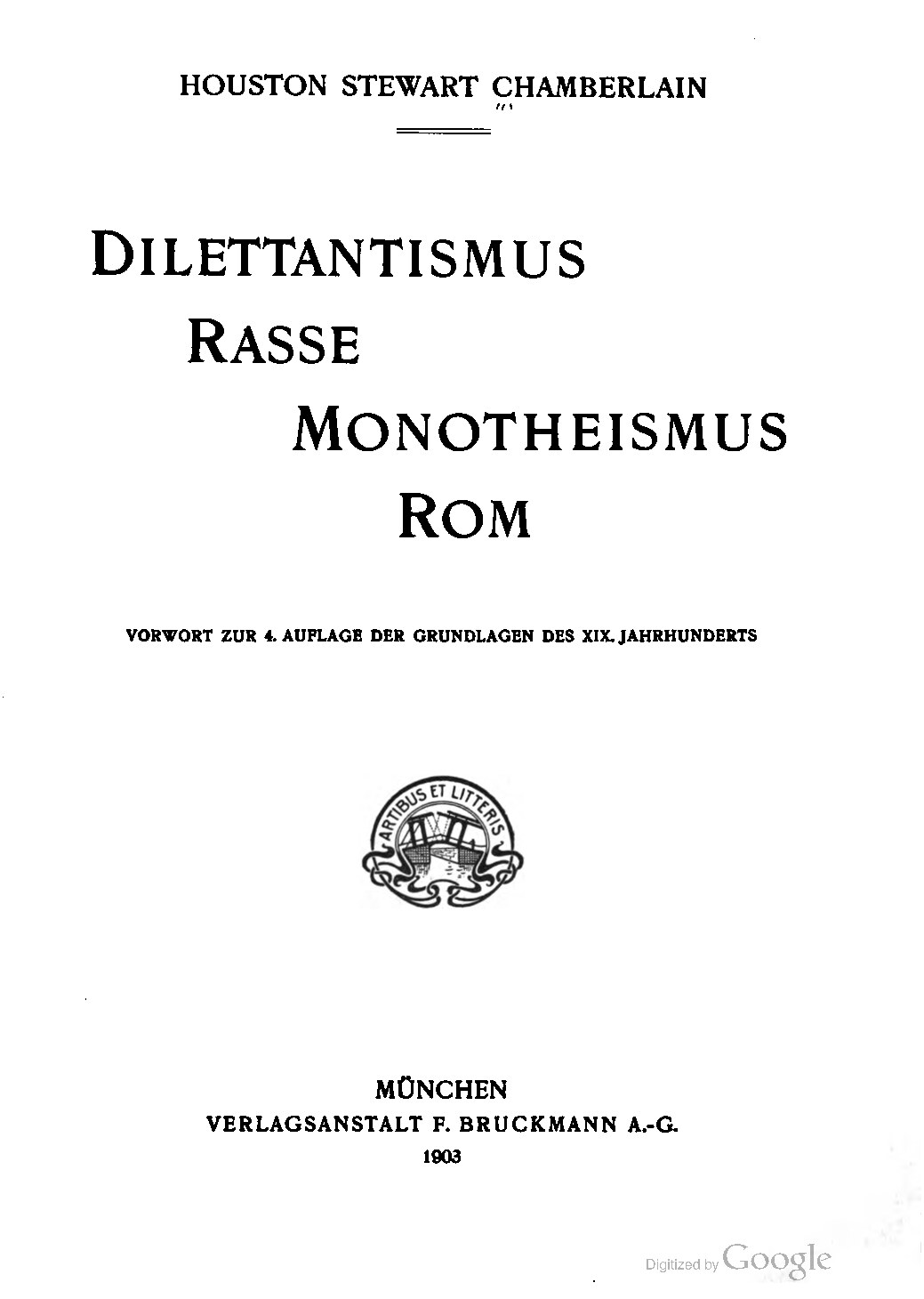 Dilettantismus, Rasse, Monotheismus, Rom