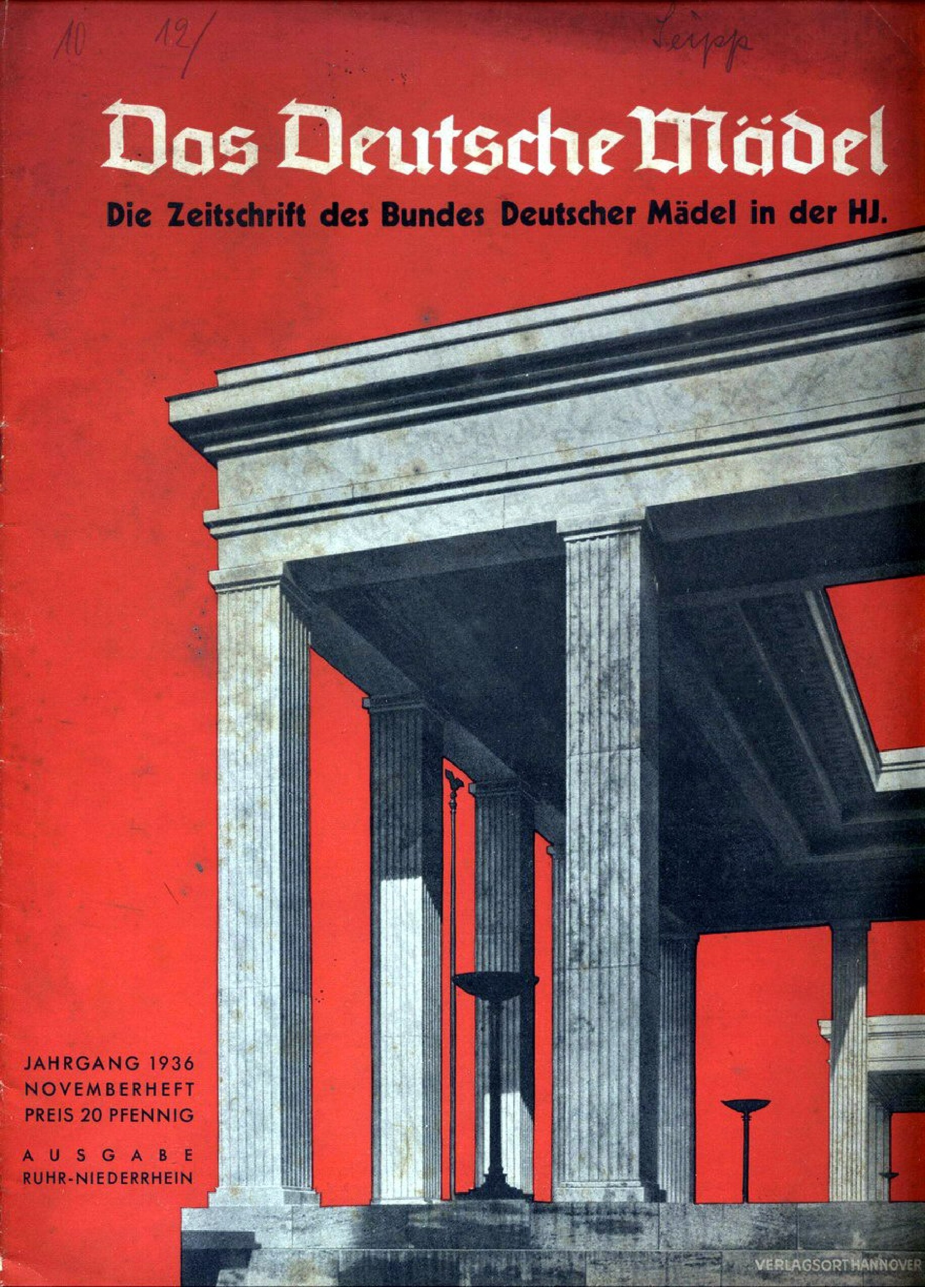 Das Deutsche Mädel - 1936 November (40 S., Scan, Fraktur)