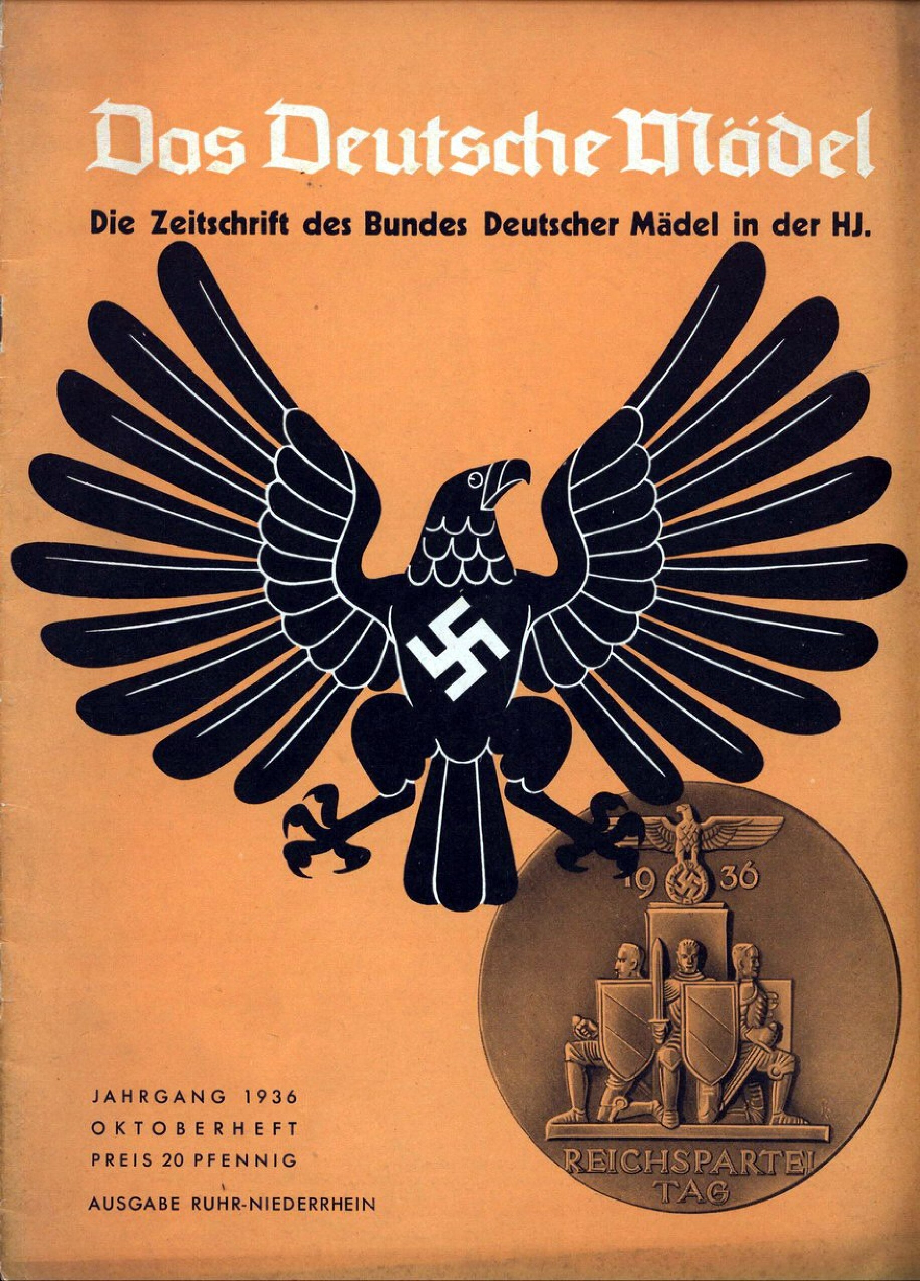 Das Deutsche Mädel - 1936 Oktober (40 S., Scan, Fraktur)