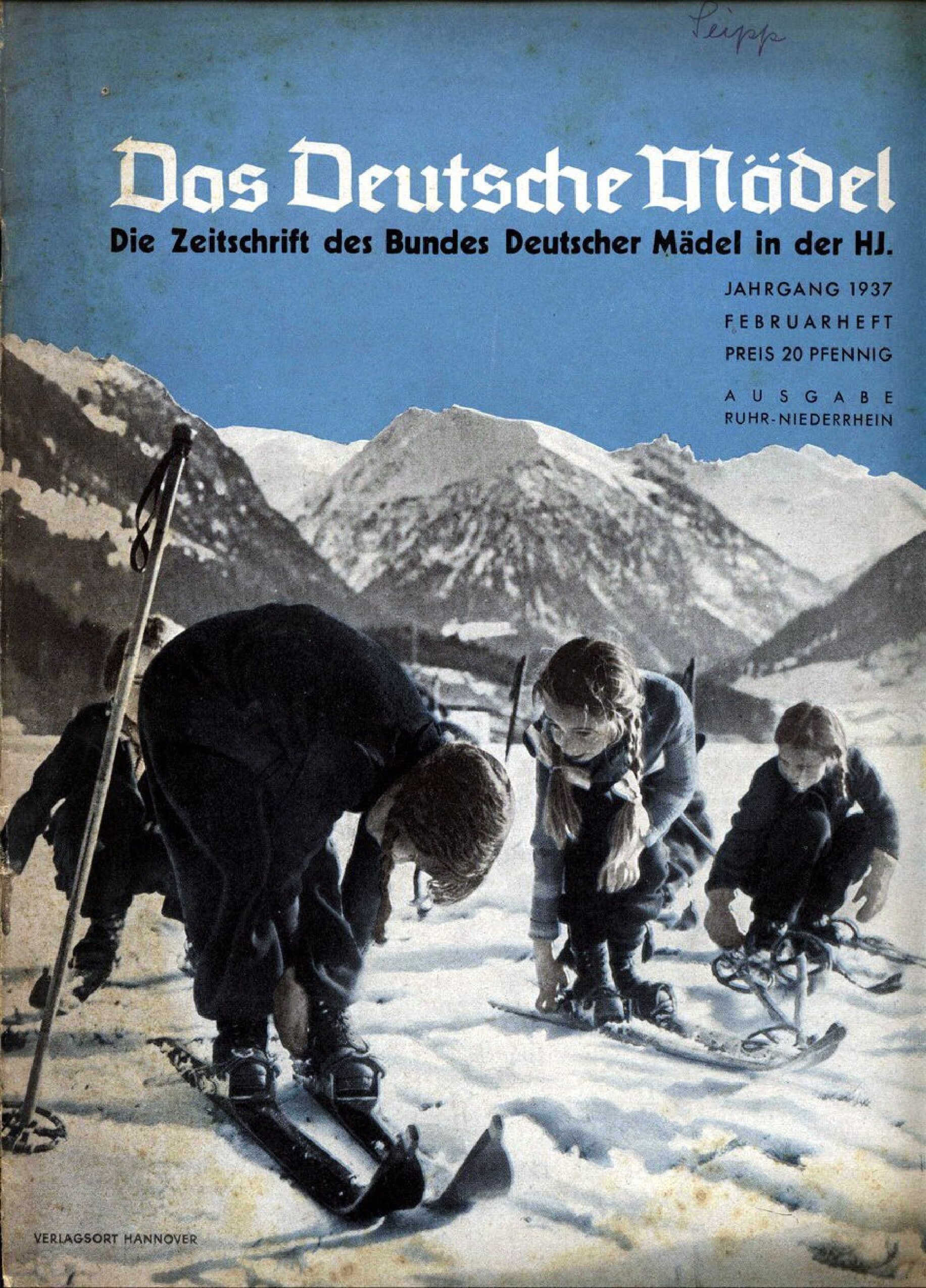 Das Deutsche Mädel - 1937 Februar (40 S., Scan, Fraktur)
