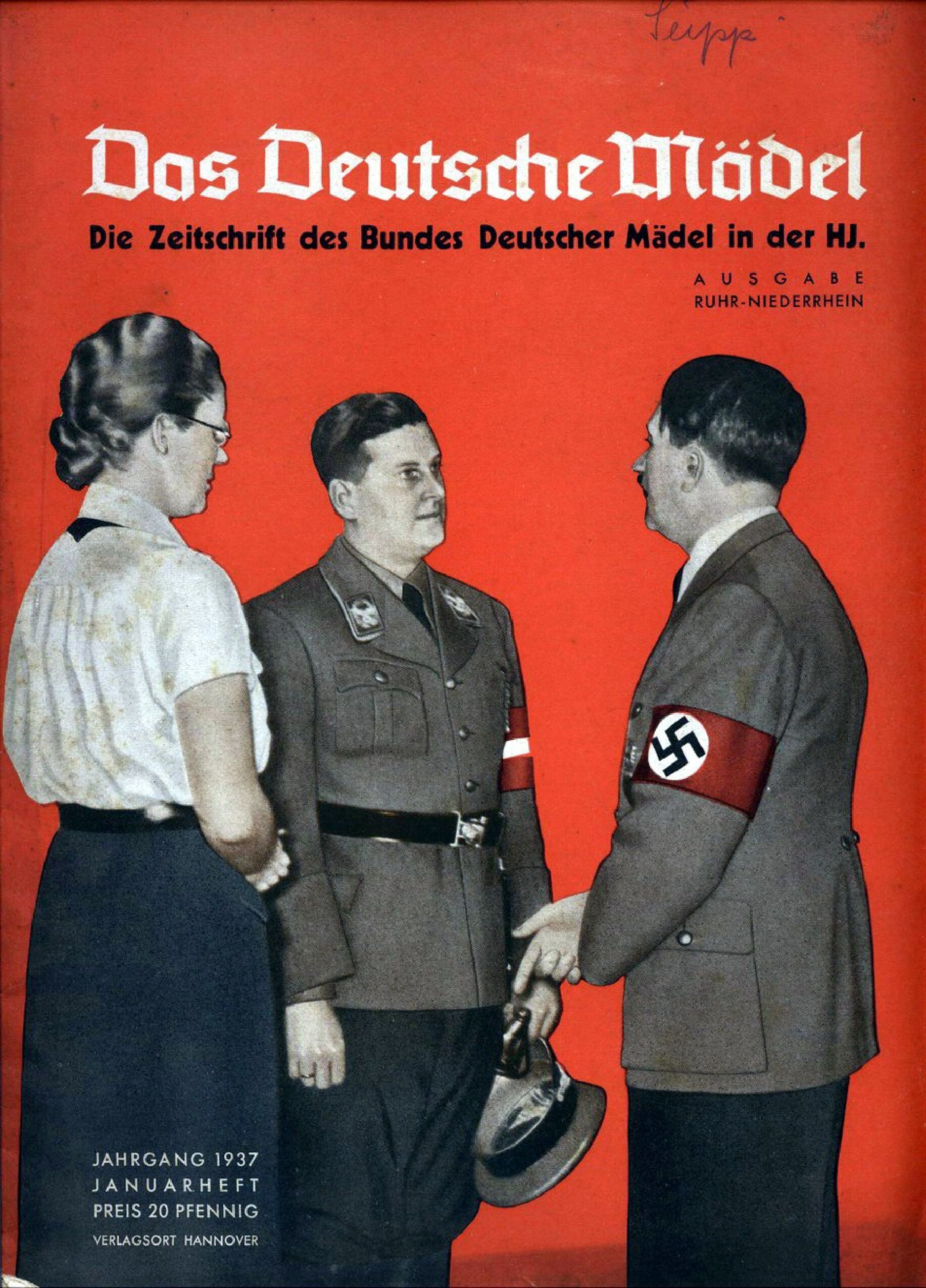 Das Deutsche Mädel - 1937 Januar (40 S., Scan, Fraktur)