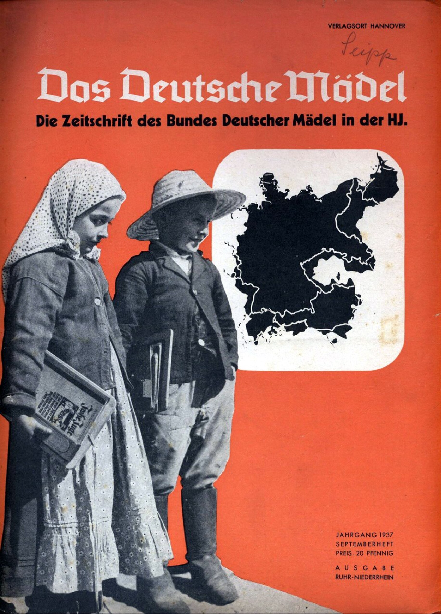 Das Deutsche Mädel - 1937 September (33 S., Scan, Fraktur)