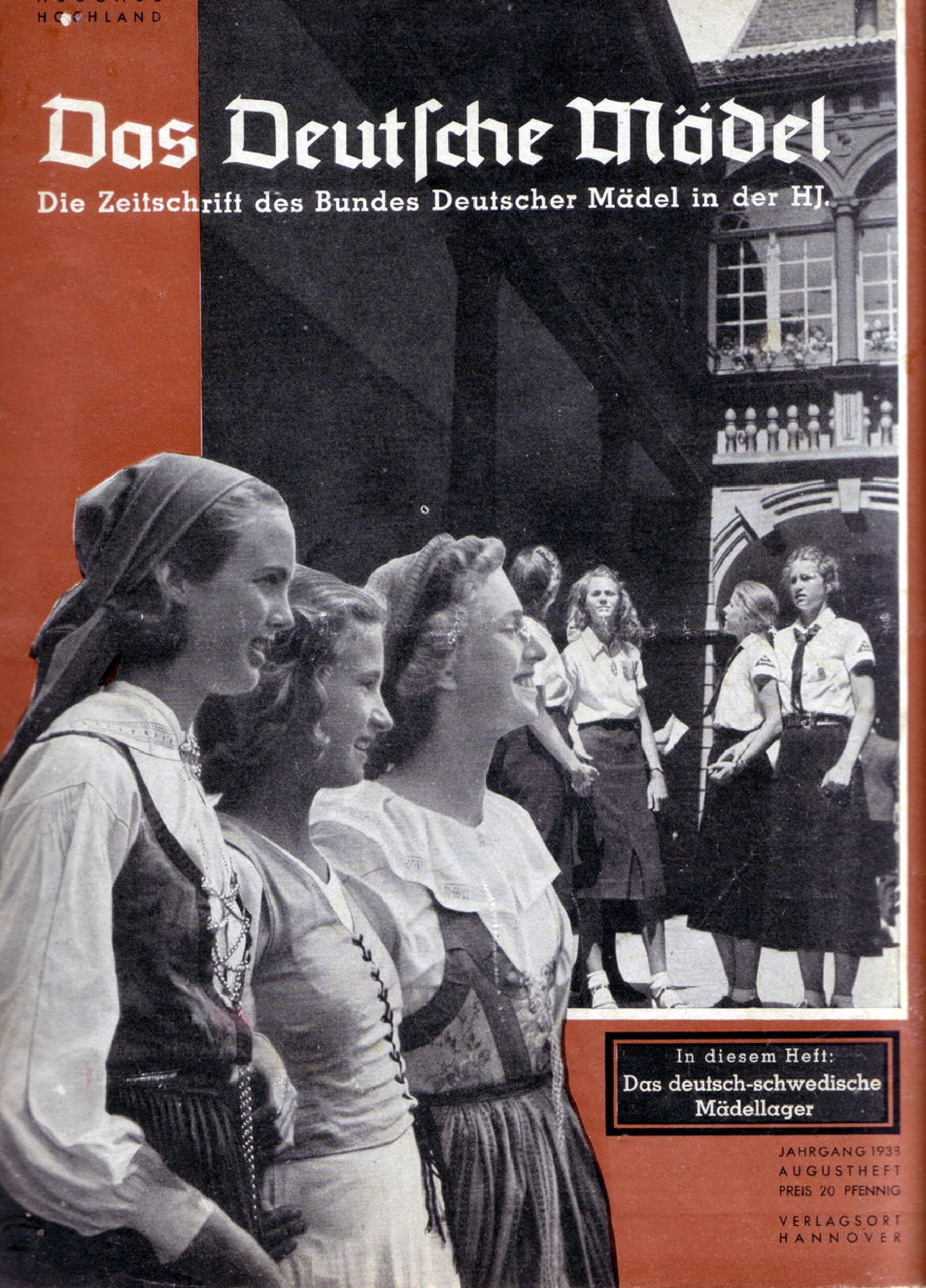 Das Deutsche Mädel - 1938 August (36 S., Scan, Fraktur)