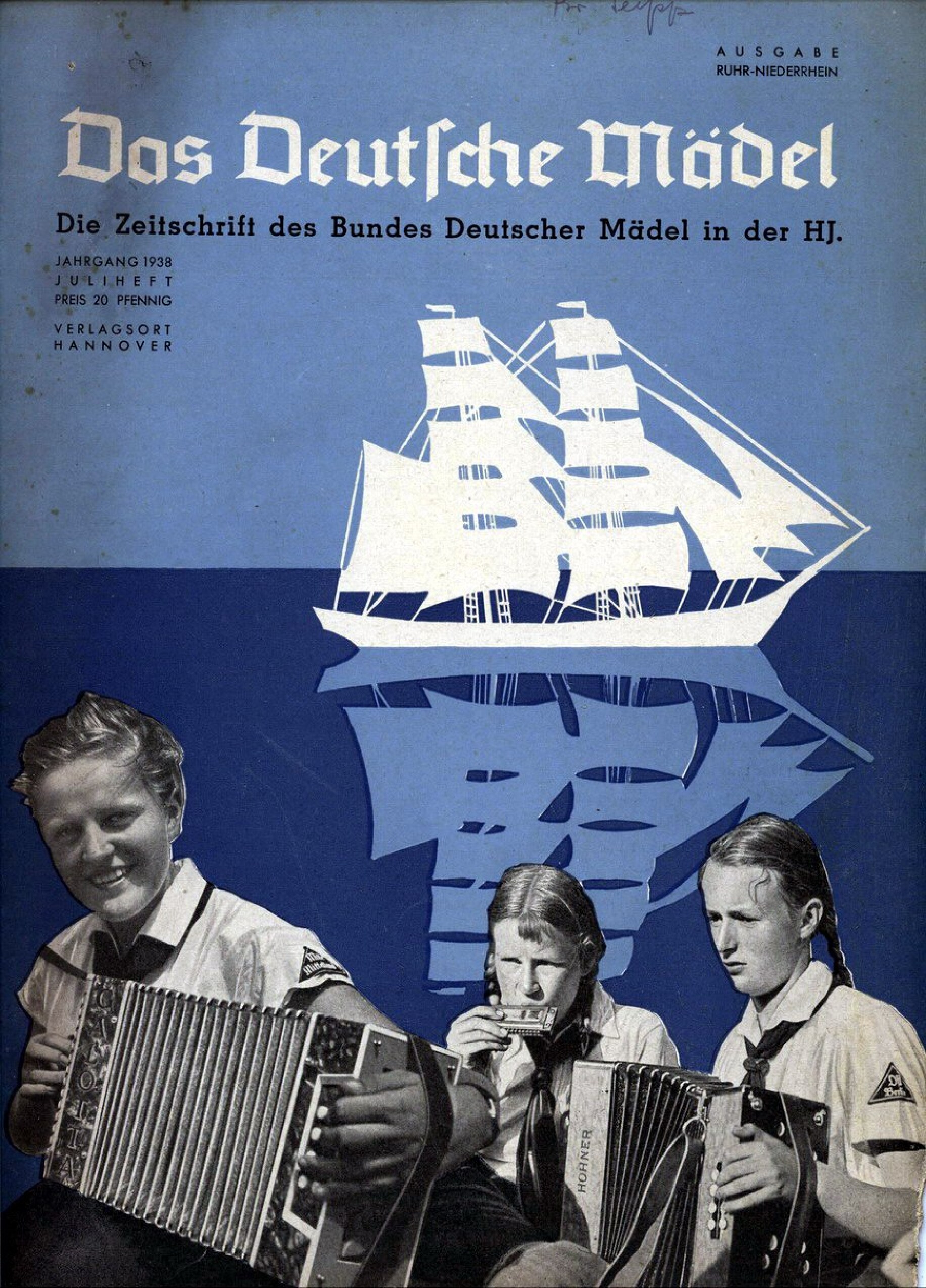 Das Deutsche Mädel - 1938 Juli (40 S., Scan, Fraktur)