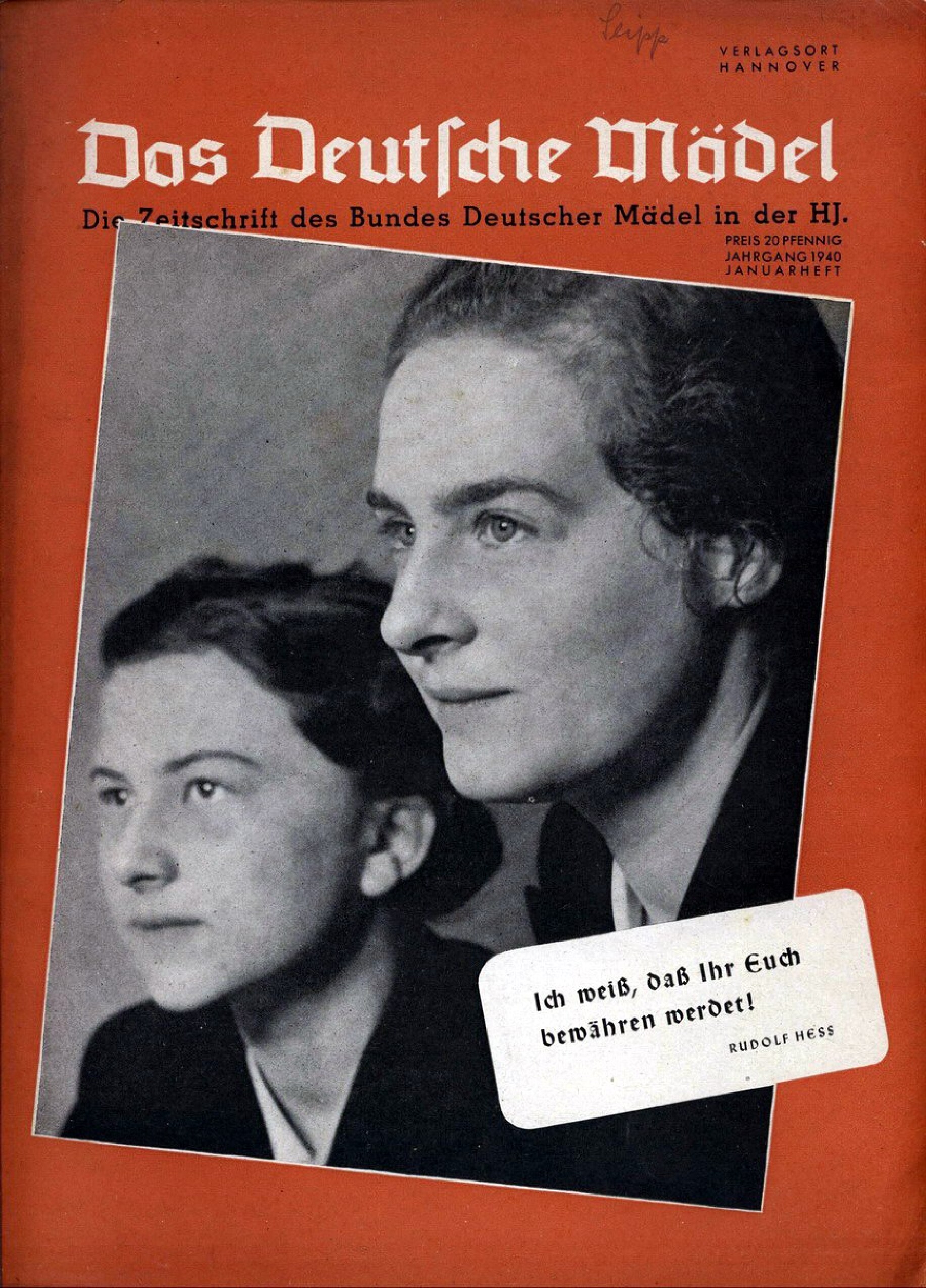 Das Deutsche Mädel - 1940 Januar (40 S., Scan, Fraktur)